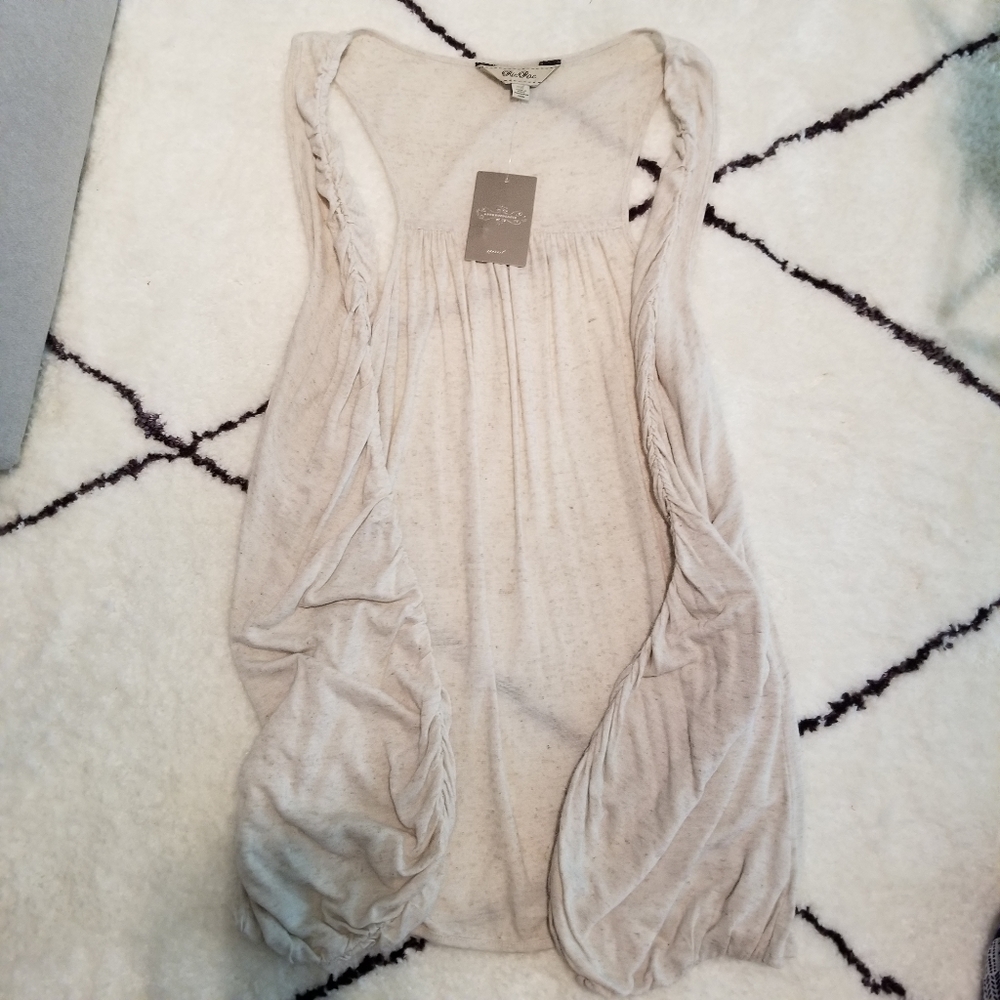Anthropologie Ric Rac Ivory Boho Vest XS
